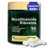 Liposomal NAD+ Supplement, Nicotinamide Riboside with Resveratrol 900mg  90 Capsules